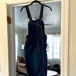 Rainbow thread overalls